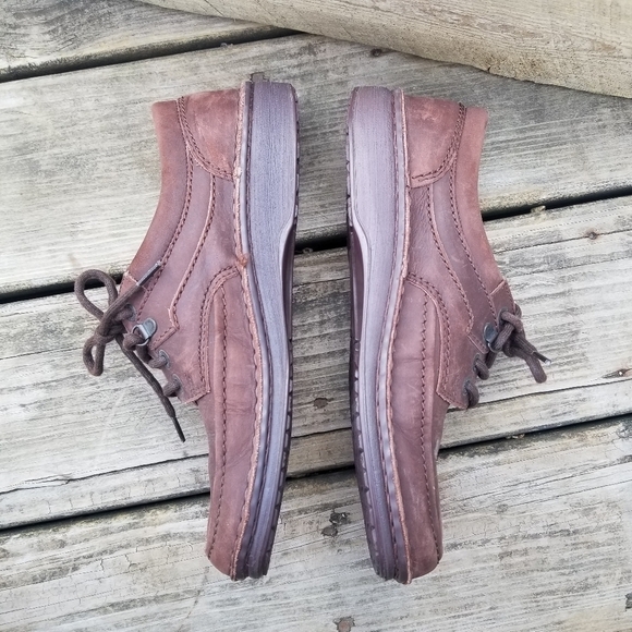 Birkenstock Baltimore Brown Oiled Nubuck Suede Leather Lace-up Oxford Shoes 40 - Picture 2 of 11